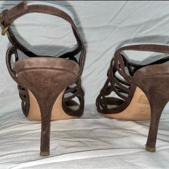 PRADA Brown Suede Stiletto Heels, Sz 41 - Picture 5 of 5